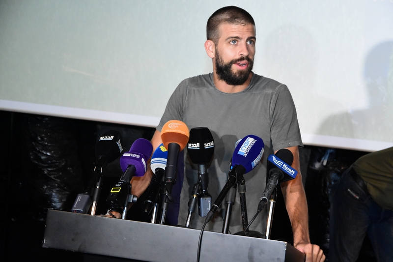 Gerard Pique,Sergio Busquets & Jordi Alba at CCBe